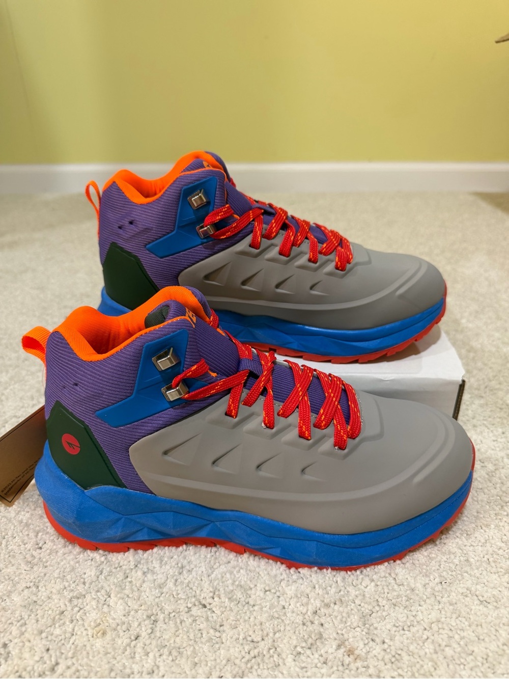 ✨BRAND NEW W/ TAGS AND BOX✨ Kids Hi-Tec Hiking Boot in Gray/Blue/Purple/Orange